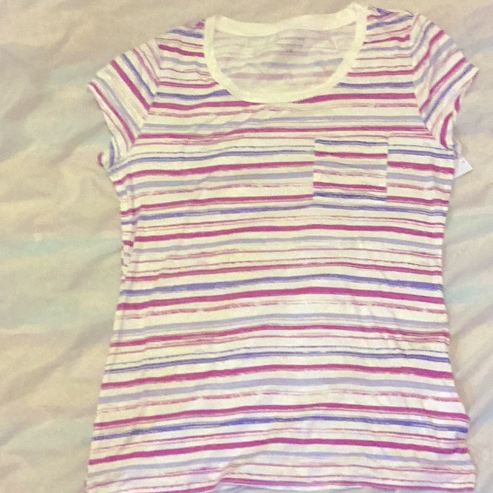 Womens large T-Shirt by Attention NWT Stripes lightweight